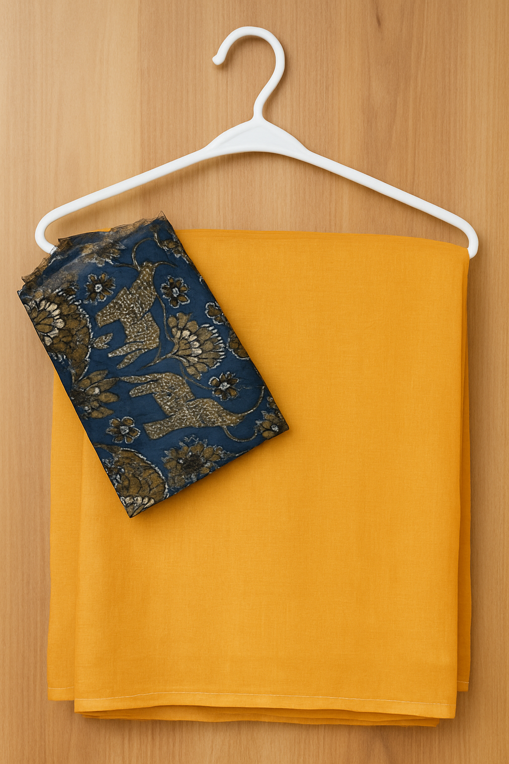 Yellow Mul Chanderi Saree