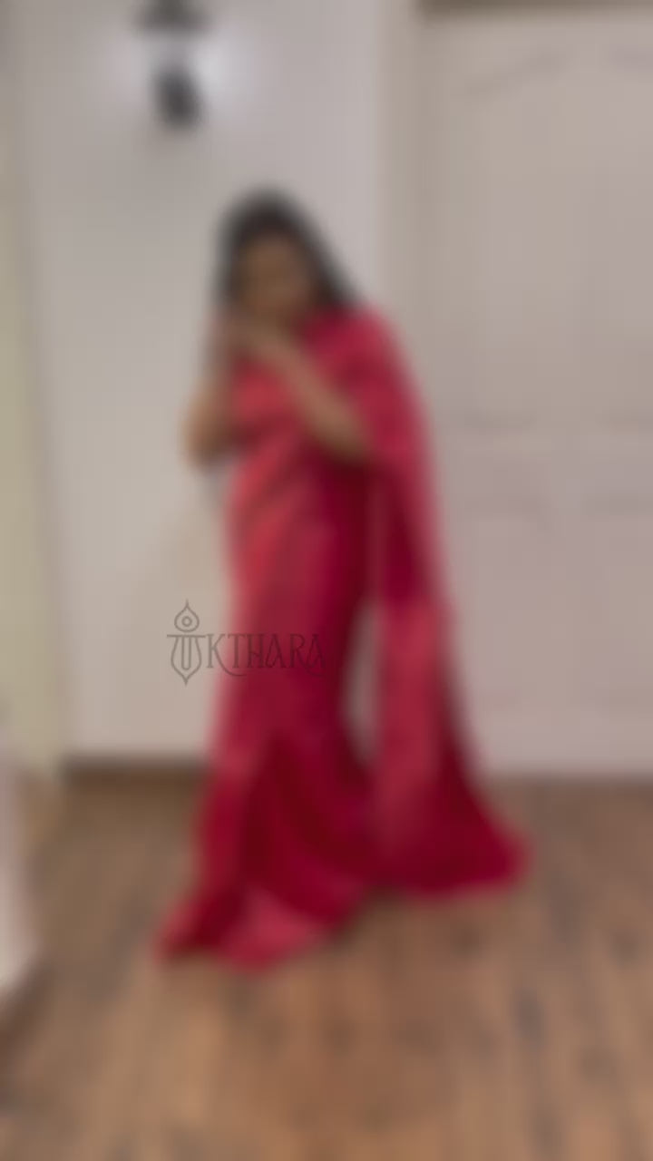 Red Semi Silk Saree